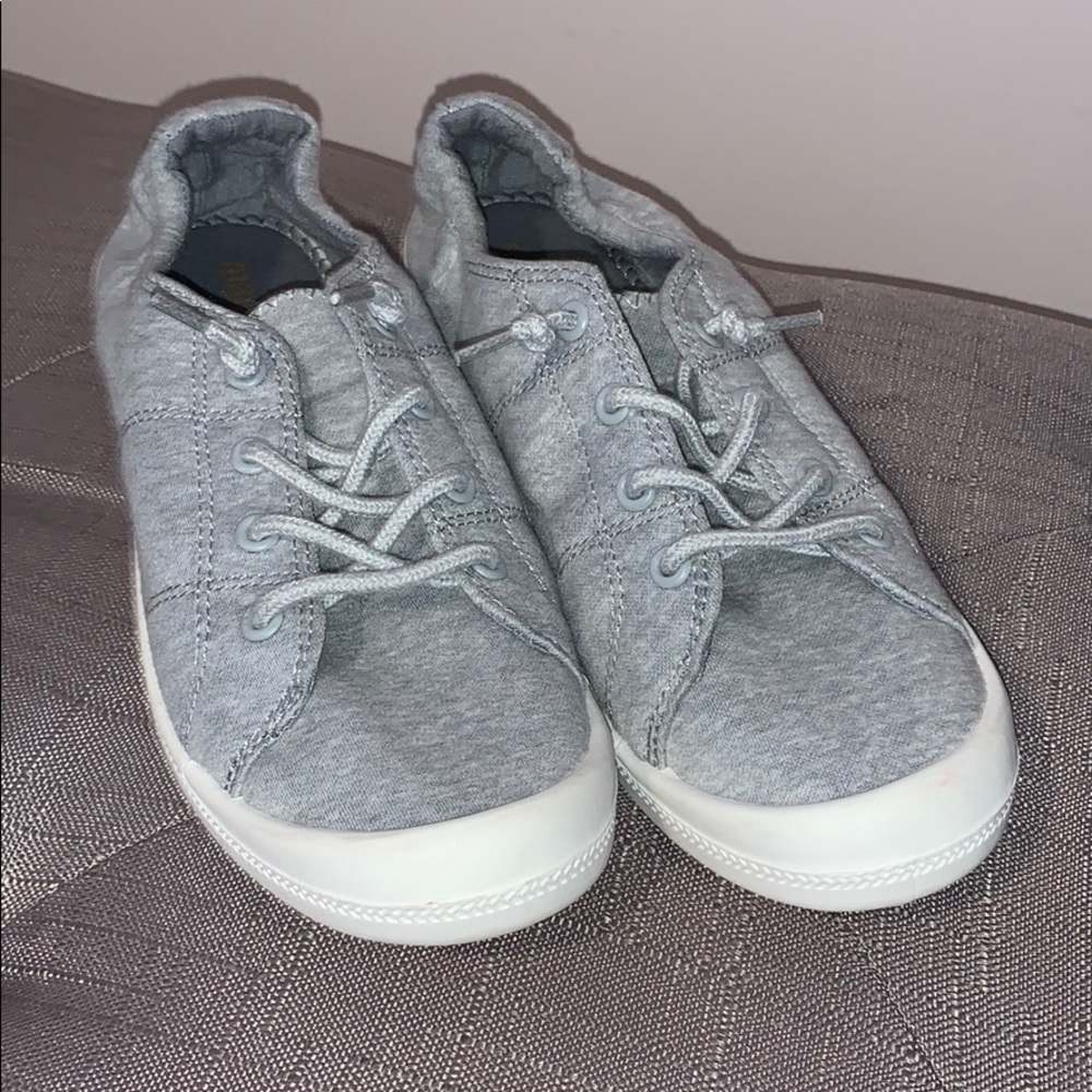 Madden grey slip on shoes